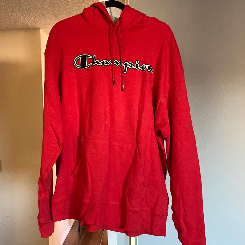 Champion Red hoodie sweater XL